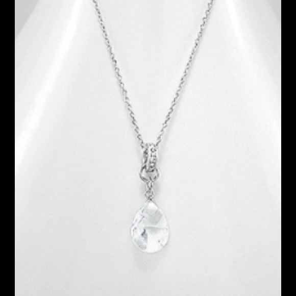 Italian Sterling Silver with Swarovski Pendant - Picture 2 of 7